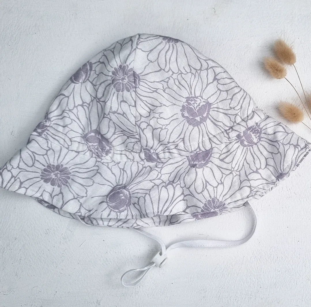 Linen Sunhat - Lilac Bloom