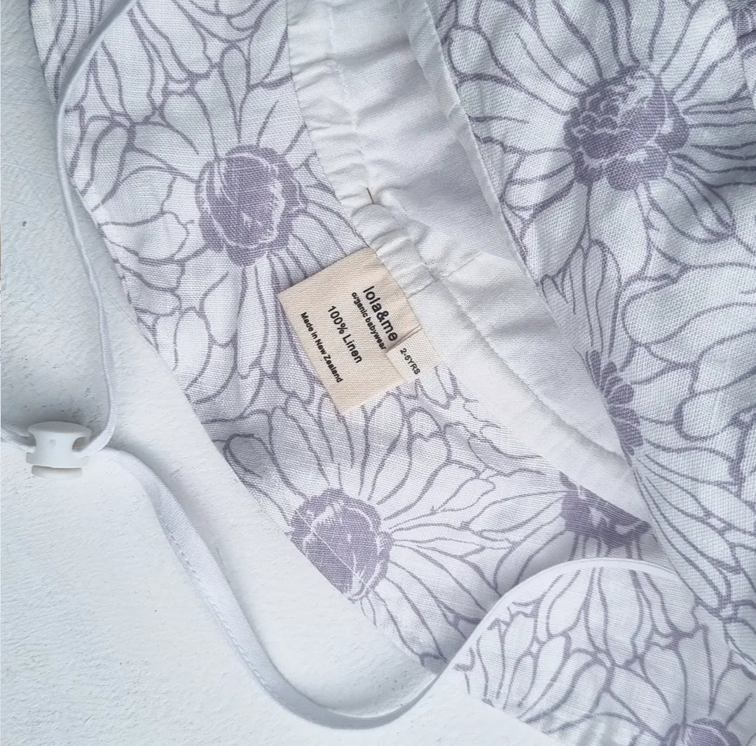 Linen Sunhat - Lilac Bloom