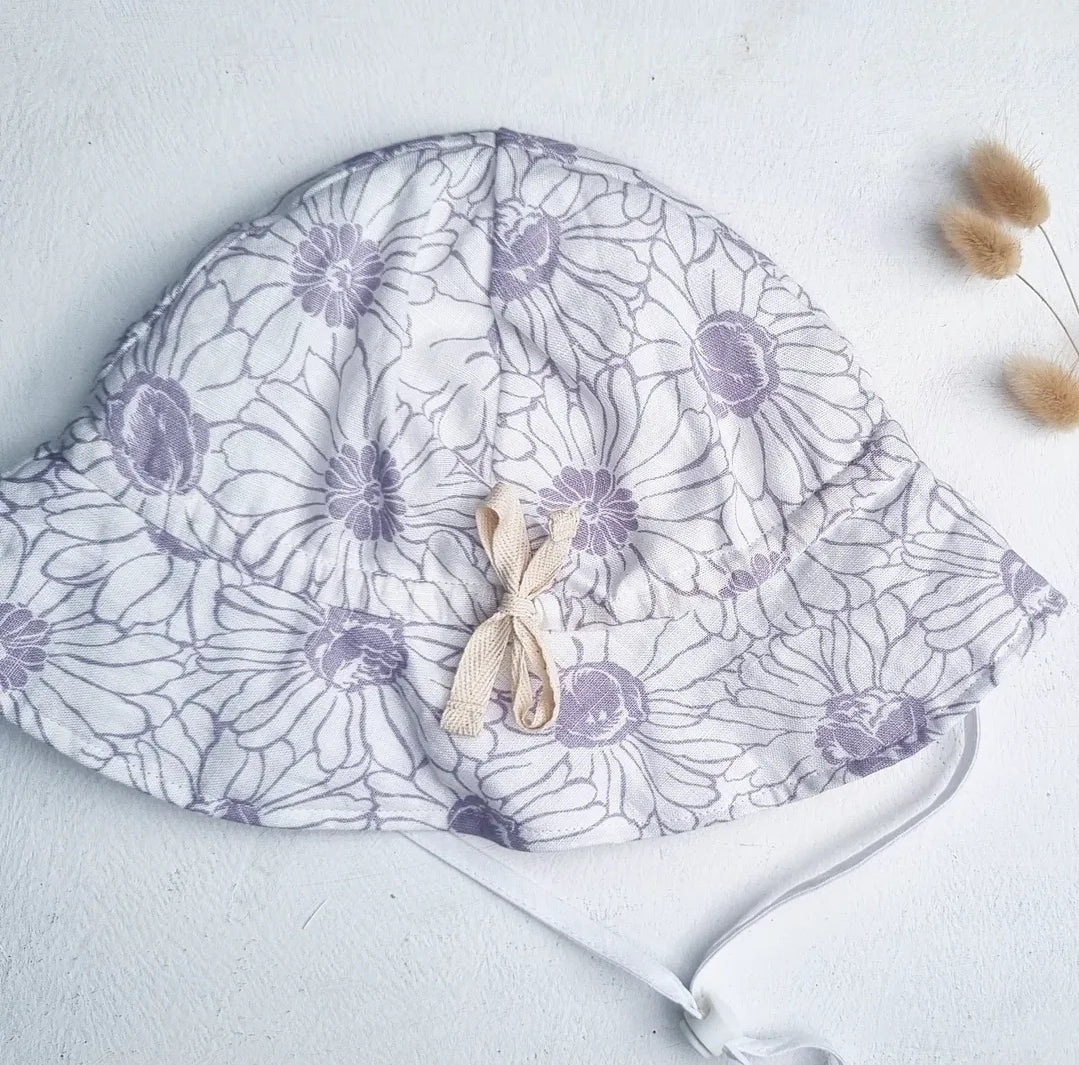 Linen Sunhat - Lilac Bloom