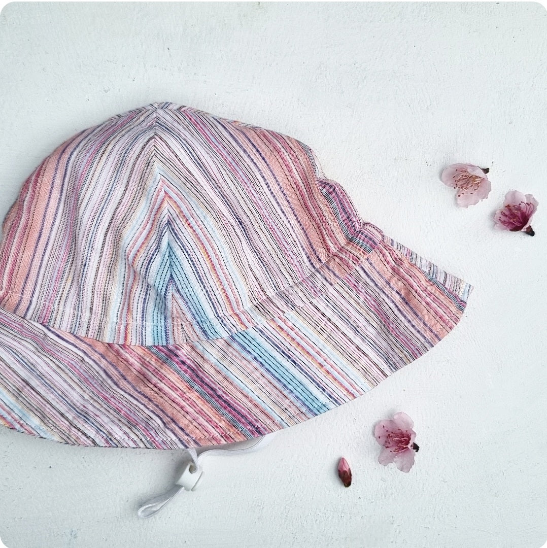 Linen Sunhat - Sunrise Stripe