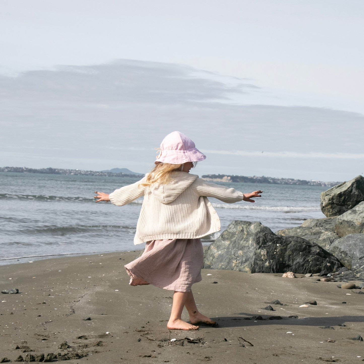 Linen Sunhat - Pink Salt