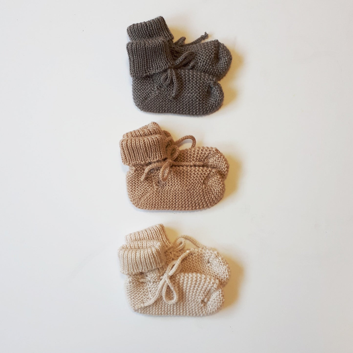 Merino Knit Booties - 6-12 months