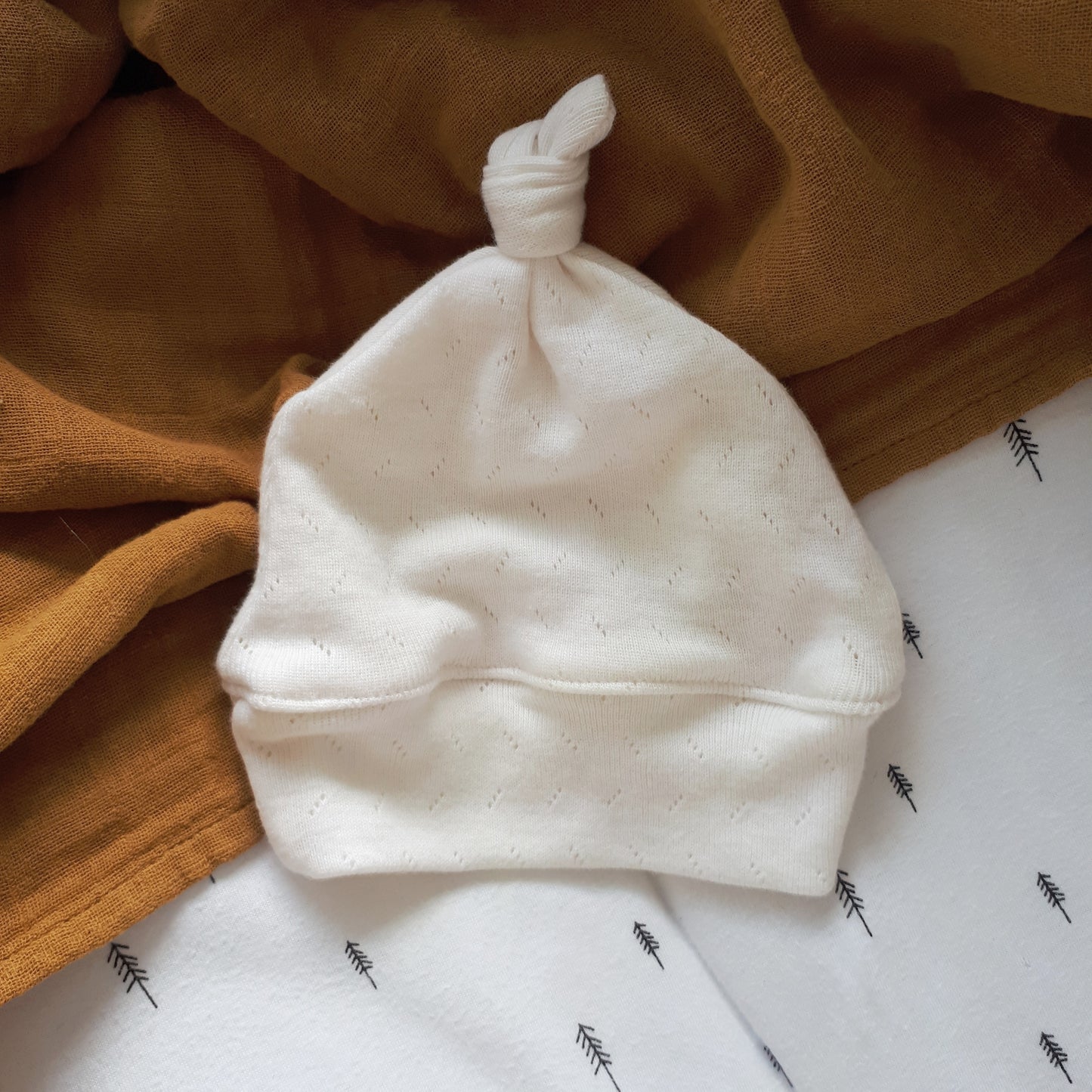 Organic Top Knot Beanie