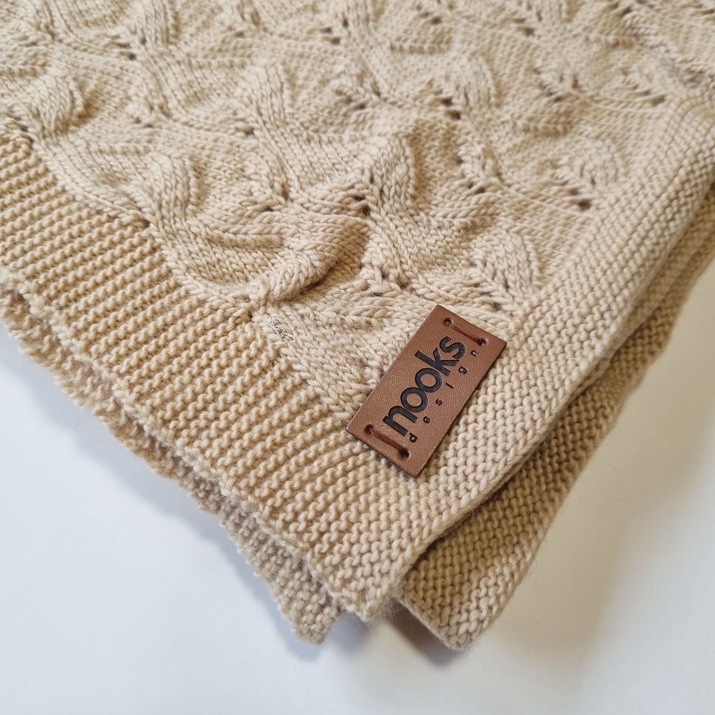 Nooks Merino Wool Baby Blanket - Caramel Latte