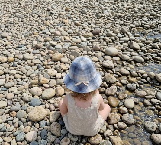 Linen Sunhat -  Ocean Check