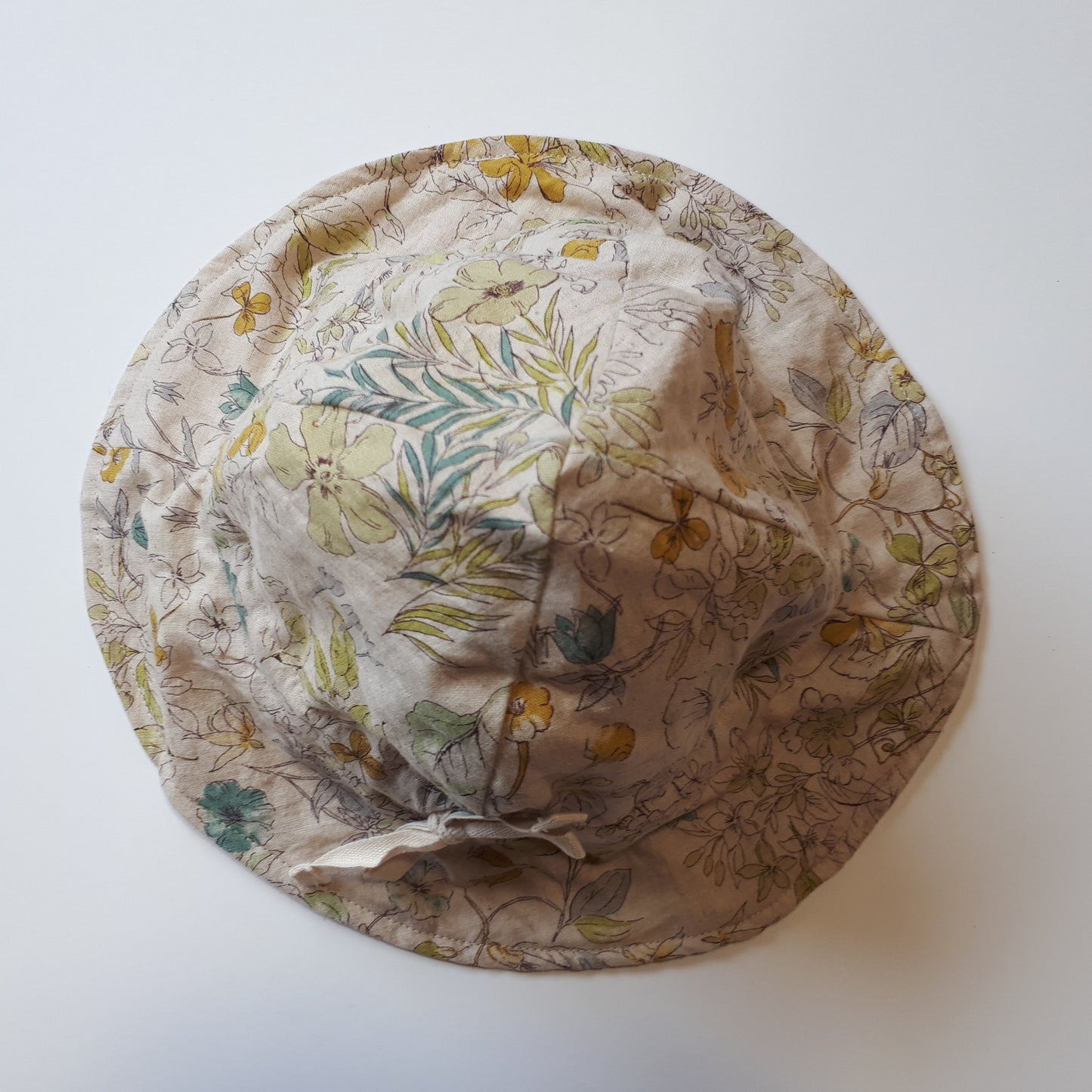 Linen Sunhat - Vintage Flora - 6-12 Months only left